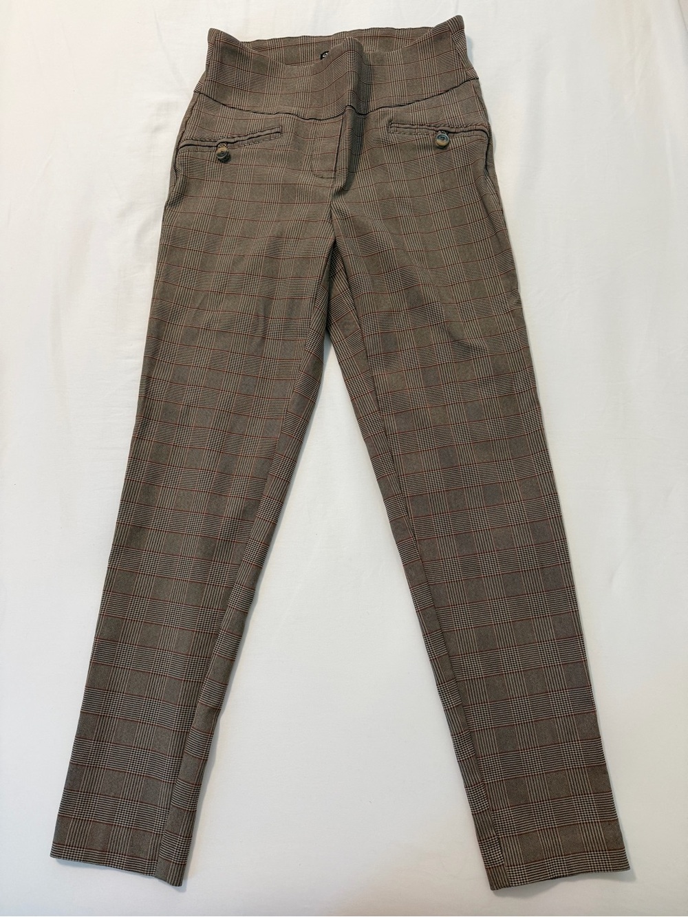 Soho Apparel Brown Glen Plaid Dress Pants